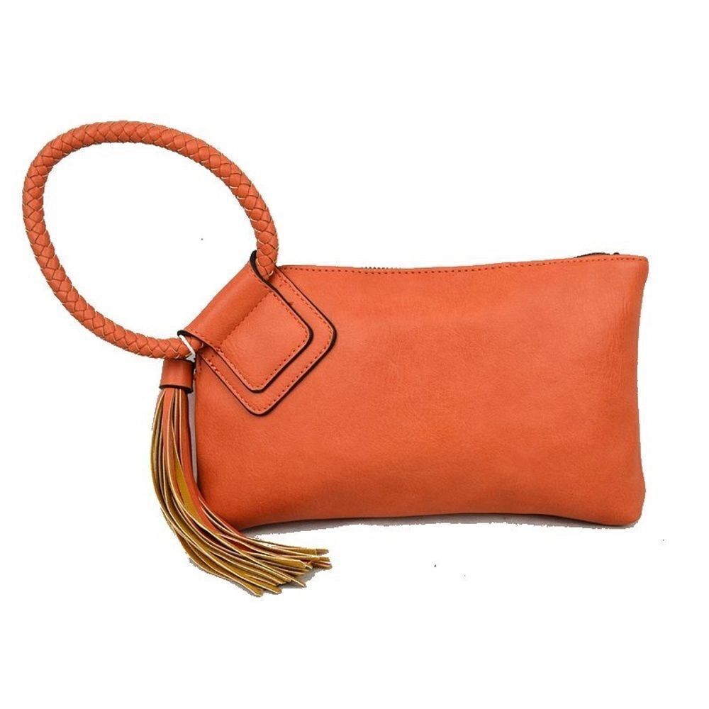Cute Braided Ring Tassel Handle Wristlet